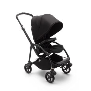 Bugaboo Bee 6 barnvagn – lätt, kompakt stadskaraktär för nyfödda och småbarn, stötfångare, 7-tums hjul, avancerad suspension, ljuddrift och soltak i svart