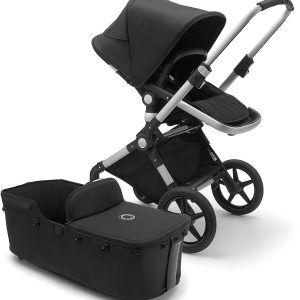 Bugaboo Lynx, 2-i-1 Barnvagn: Ljus Bekväm Multi-Terrain Buggy med Ling Badkar, One-Dele Fällbar, Aluminium Chassi och Svart Saklucka
